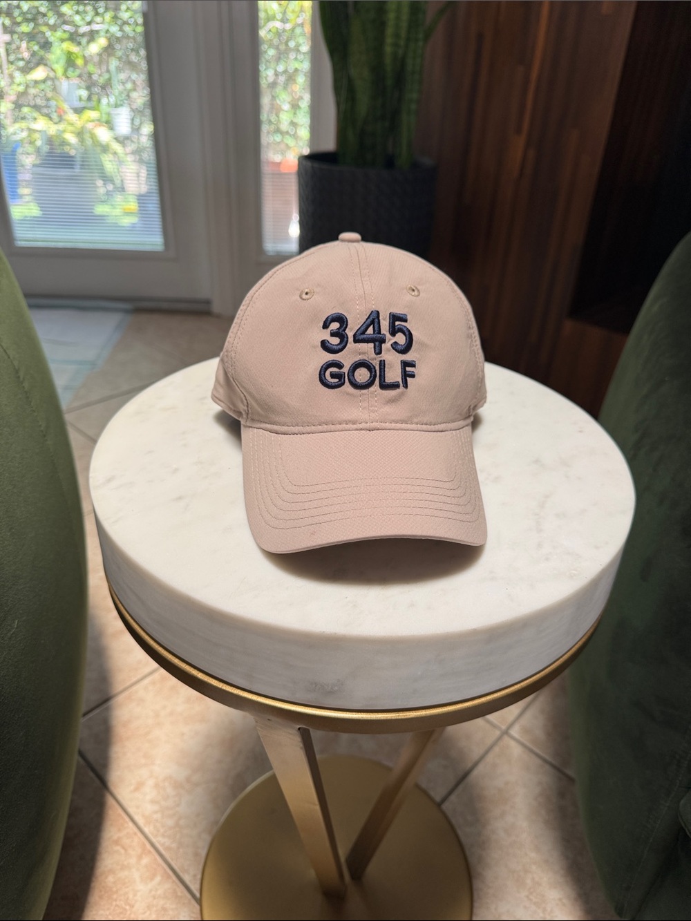Embroidered Flag Patch Baseball Cap — Tan